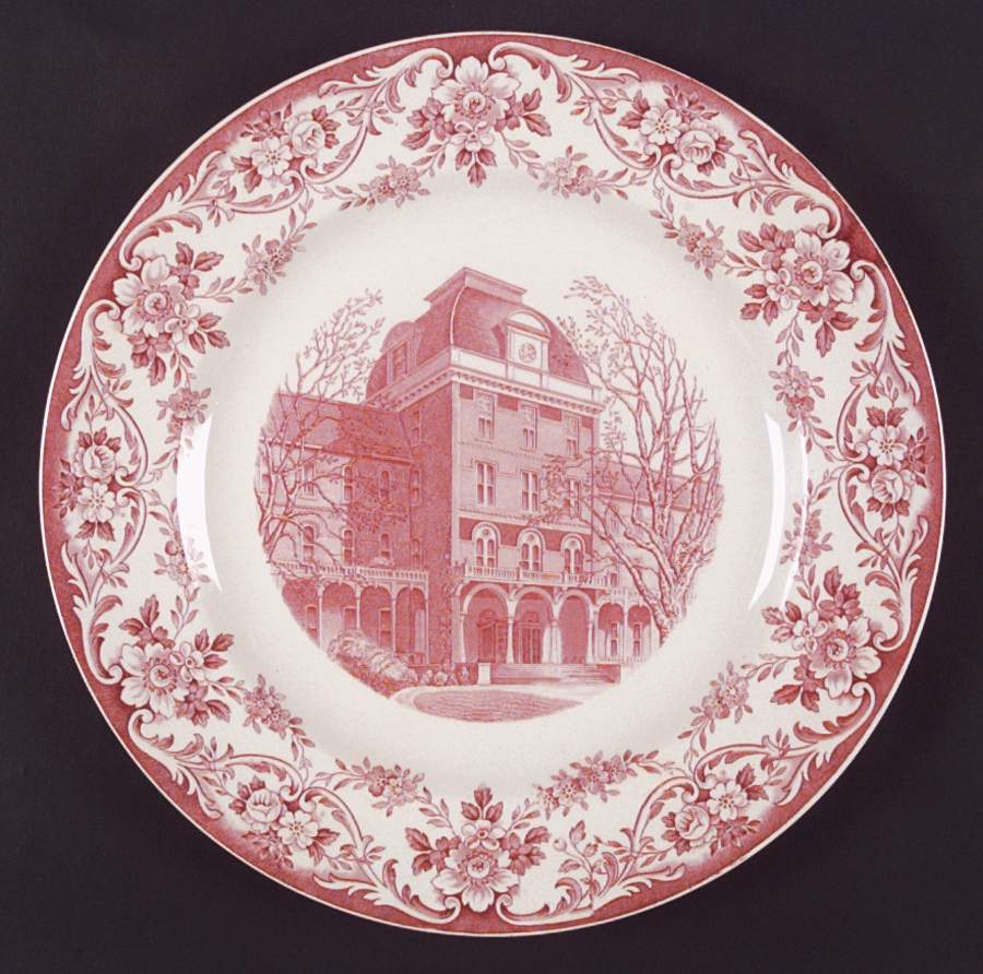 Judson College Pink Dinner Plate by Wedgwood-1