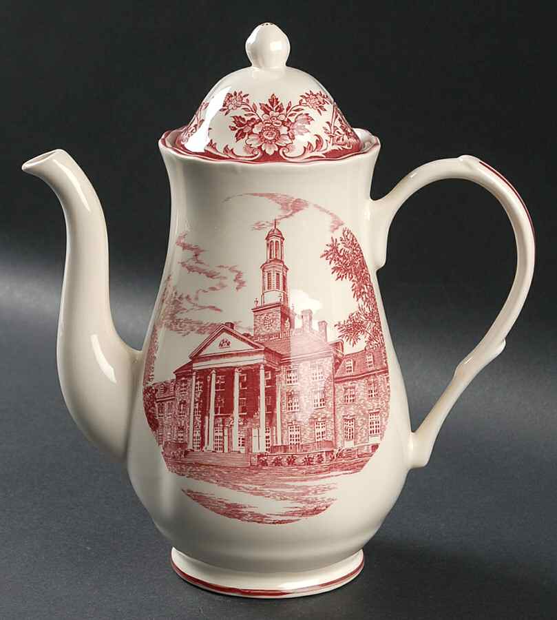 Judson College Pink Coffee Pot & Lid by Wedgwood-1
