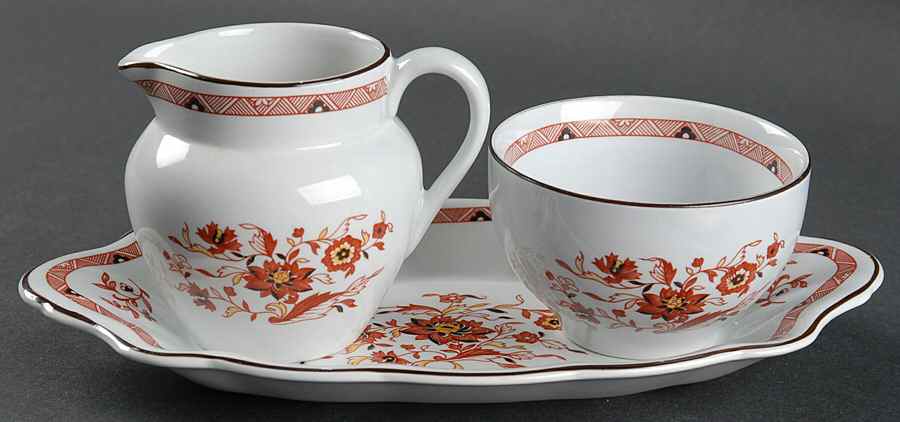 Kashmar Mini Creamer & Open Sugar with Tray by Wedgwood-1