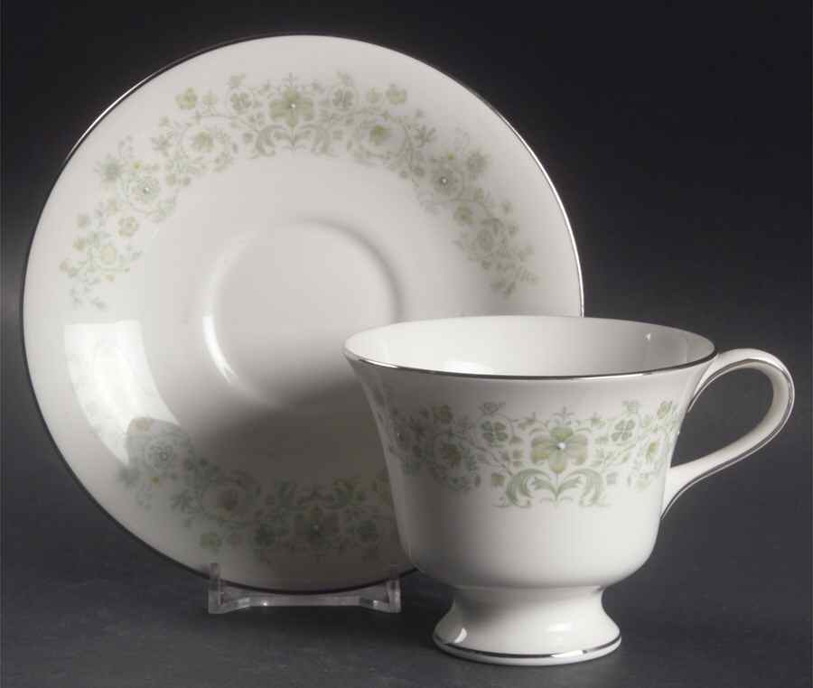 Katherine Footed Cup & Saucer Set by Wedgwood-1