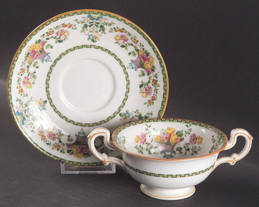 Killarney Footed Bouillon Cup & Saucer by Wedgwood-1