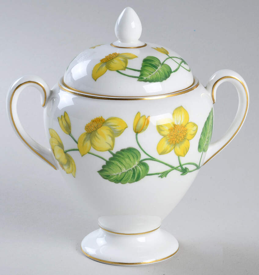 Kingcup Globe Shape Sugar Bowl & Lid by Wedgwood-1