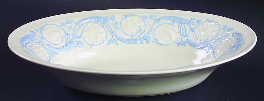 Kingston Blue 10" Oval Vegetable Bowl by Wedgwood-1