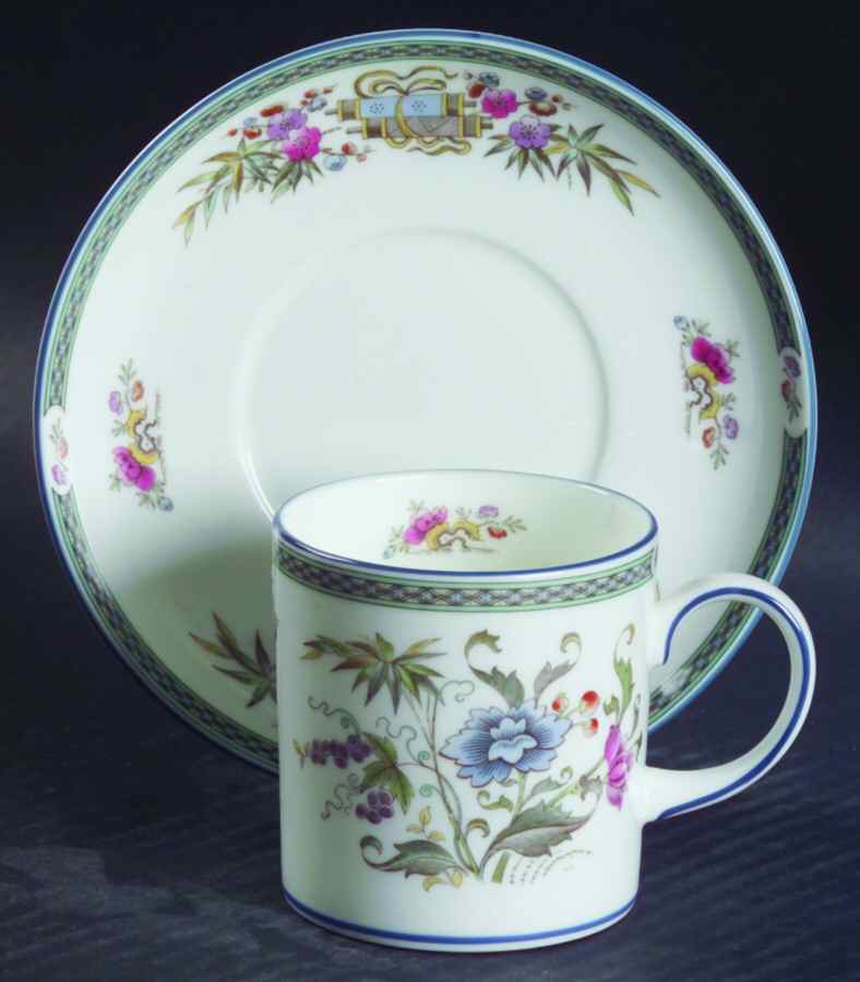 Kingston Multicolor Can Shape Demitasse Cup and Saucer Set by Wedgwood-1