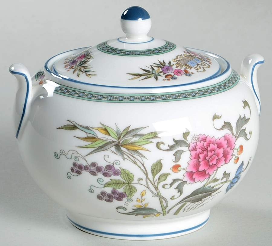 Kingston Multicolor Sugar Bowl & Lid by Wedgwood-1