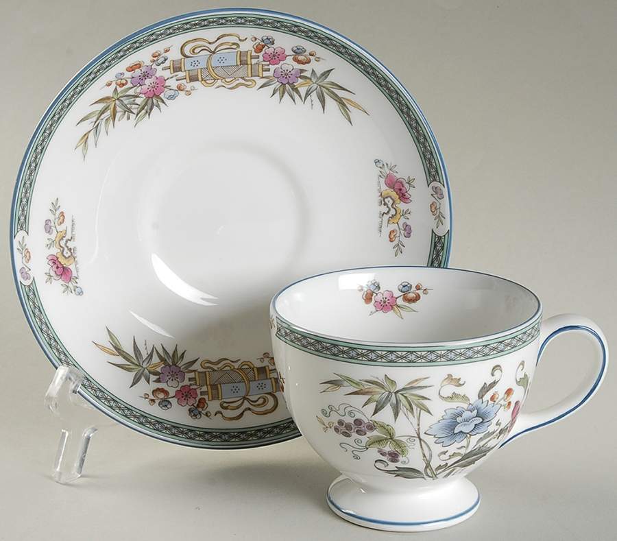 Kingston Multicolor Footed Cup & Saucer Set by Wedgwood-1