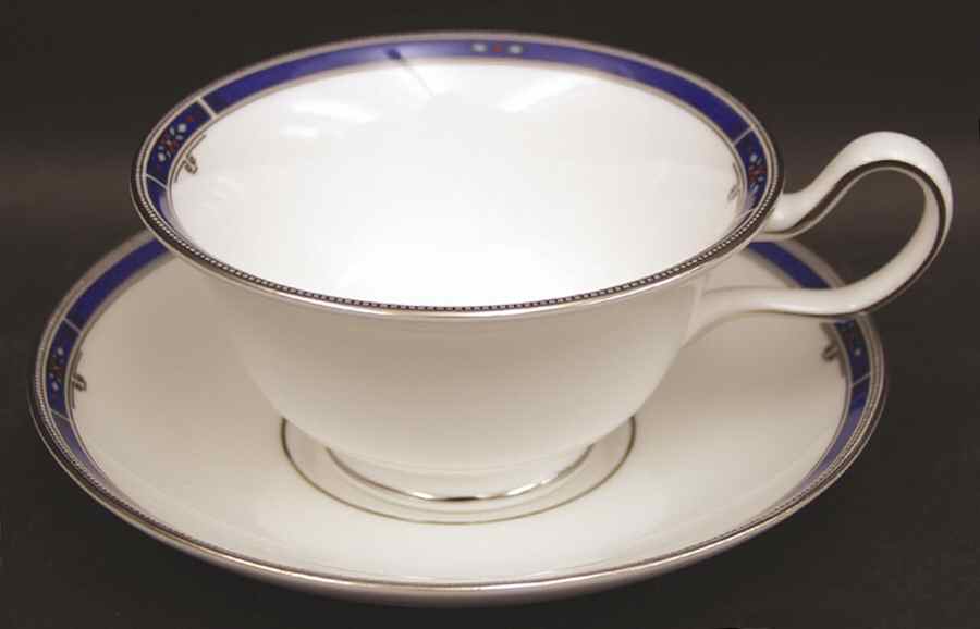 Kingsbridge Peony Shape Footed Cup & Saucer Set by Wedgwood-1
