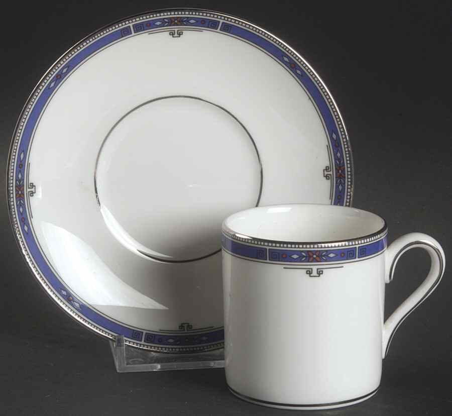 Kingsbridge Bond Shape Demitasse Cup and Saucer Set by Wedgwood-1