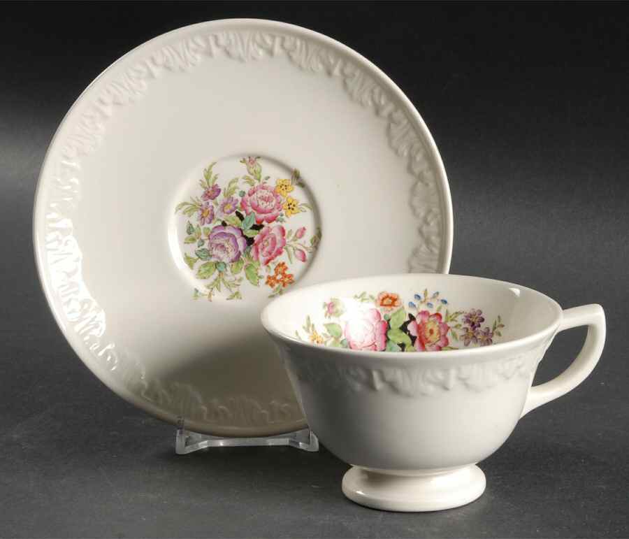 Kirkstone Footed Cup & Saucer Set by Wedgwood-1