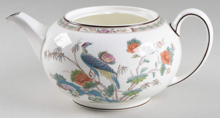 Kutani Crane Teapot No Lid by Wedgwood-1