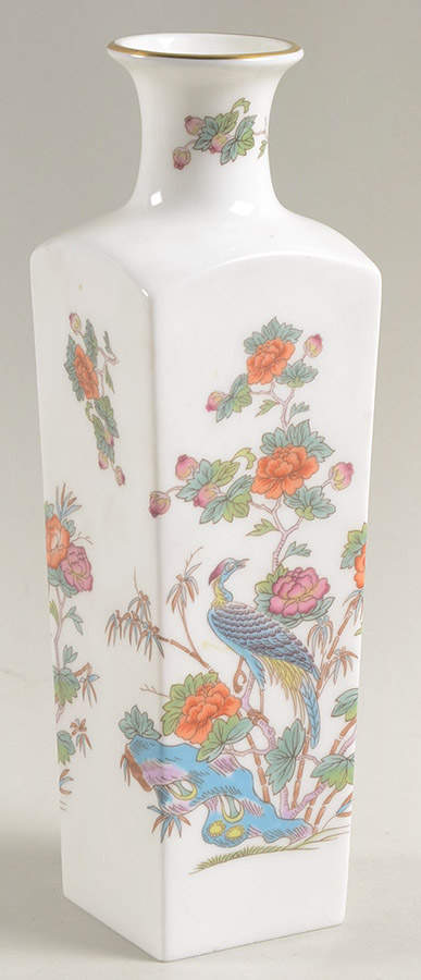 Kutani Crane 7" Square Vase by Wedgwood-1