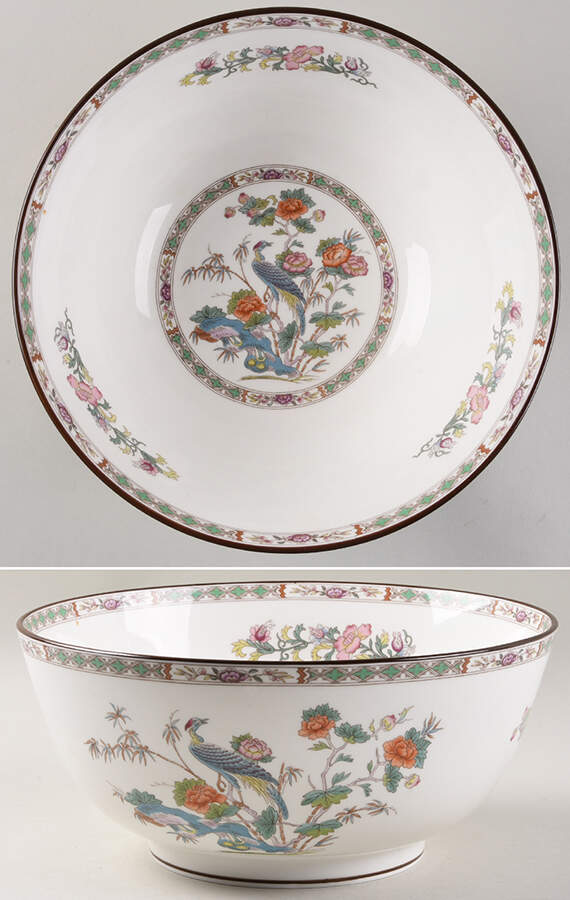 Kutani Crane 9" Salad Serving Bowl by Wedgwood-1