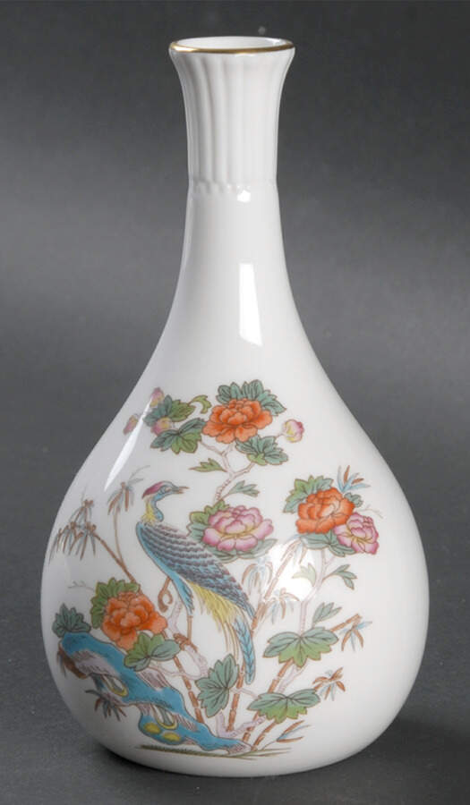 Kutani Crane 5" Bud Vase by Wedgwood-1