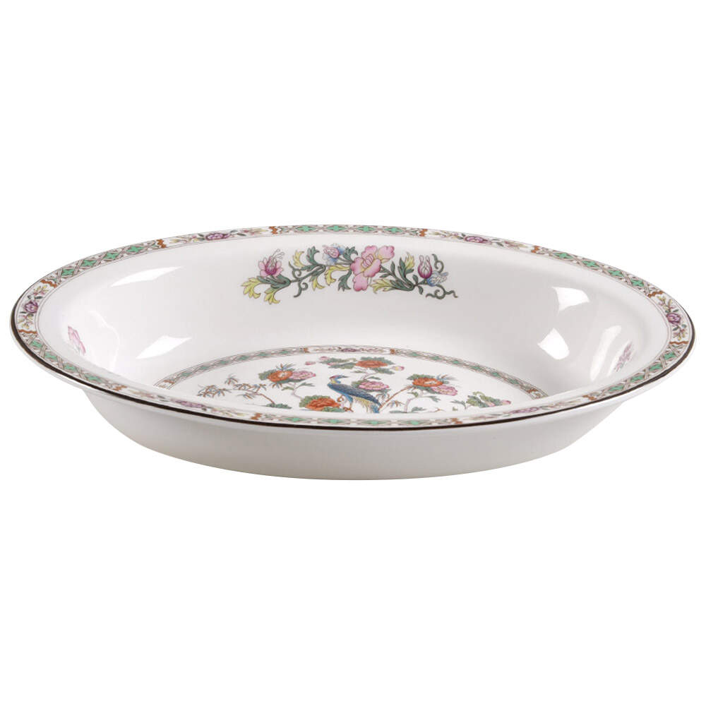 Kutani Crane 10" Oval Vegetable Bowl by Wedgwood-1