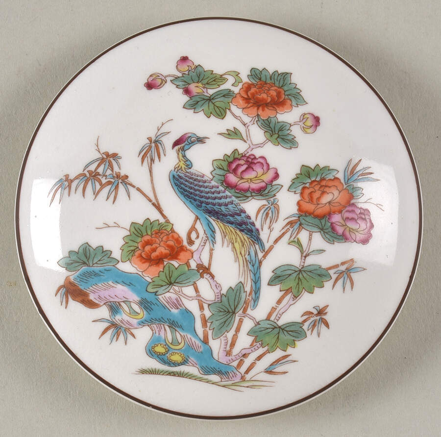 Kutani Crane Lid for 2" Round Box by Wedgwood-1