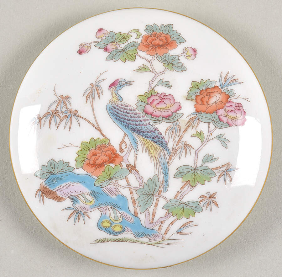 Kutani Crane Lid for 4" Round Box by Wedgwood-1