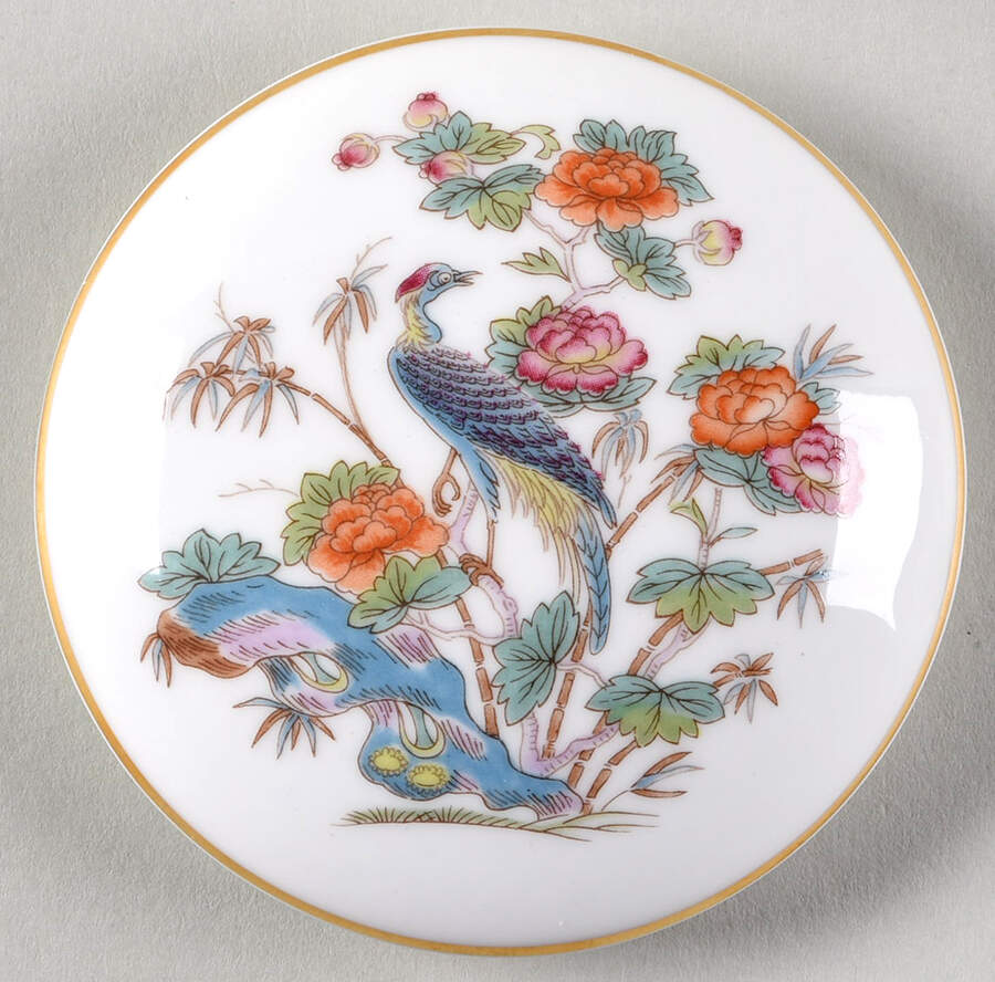 Kutani Crane Lid for 2" Round Fluted Box by Wedgwood-1