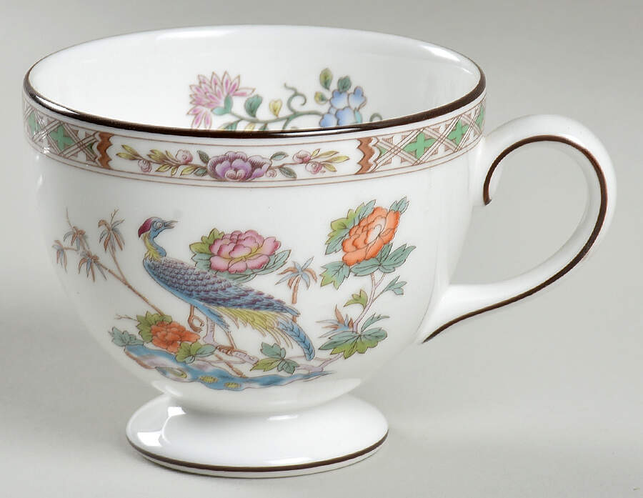 Kutani Crane Leigh Shape Footed Cup by Wedgwood-1