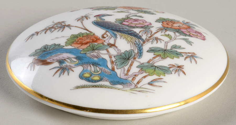 Kutani Crane Lid for 2" Round Box by Wedgwood-1