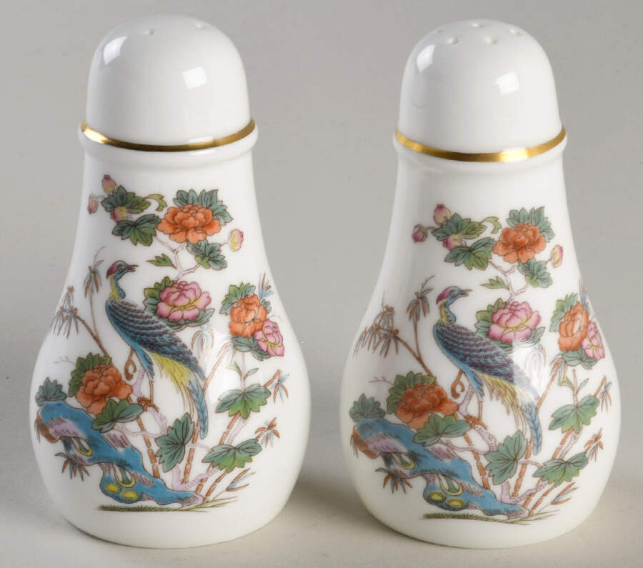 Kutani Crane Salt & Pepper Set by Wedgwood-1