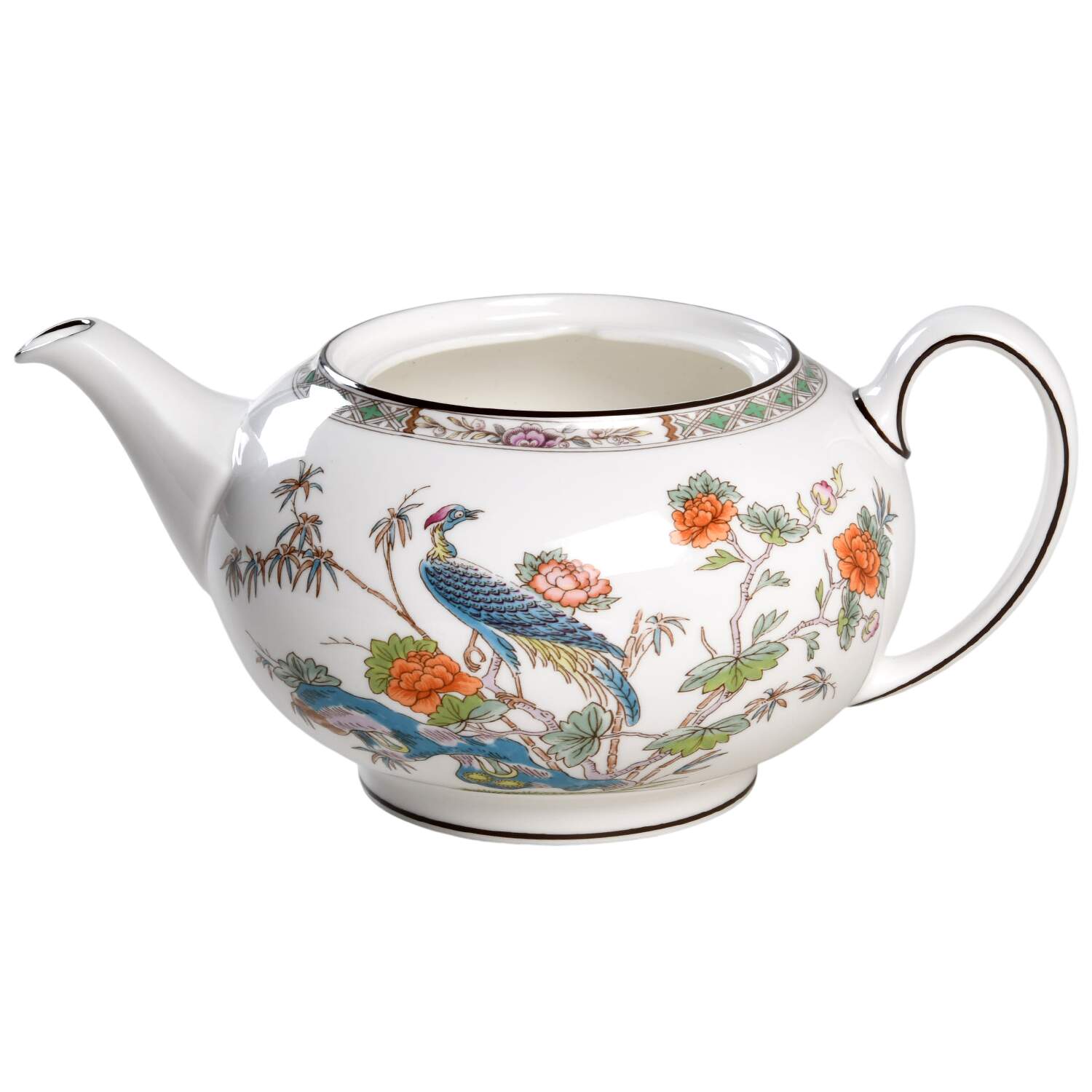 Kutani Crane Teapot No Lid by Wedgwood-1