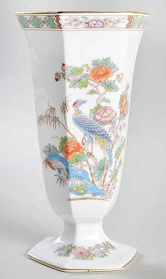 Kutani Crane 8" Vase by Wedgwood-1