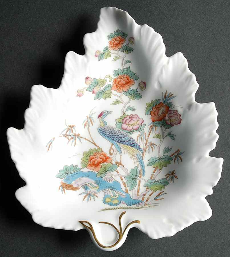 Kutani Crane 7" Leaf Dish by Wedgwood-1