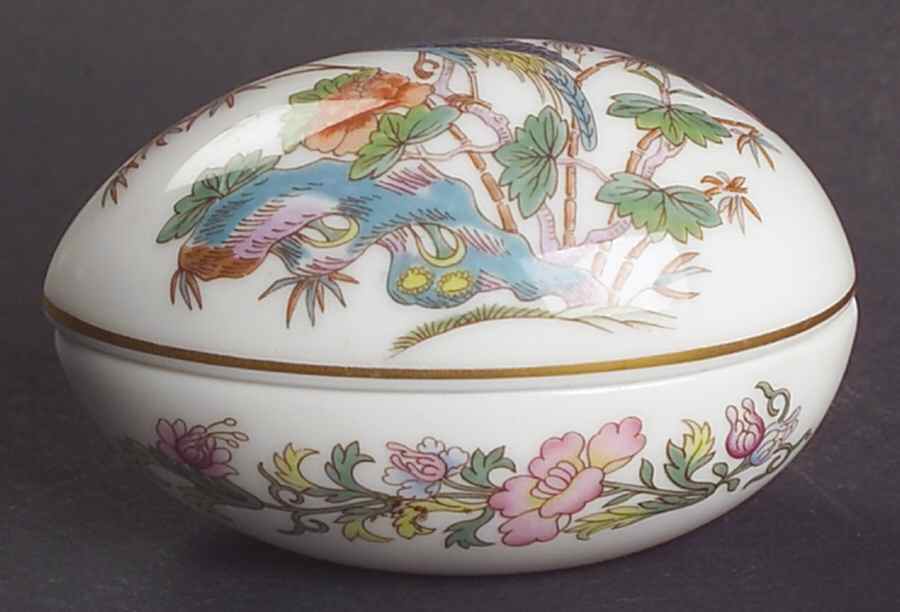 Kutani Crane Mini Egg Box & Lid by Wedgwood-1