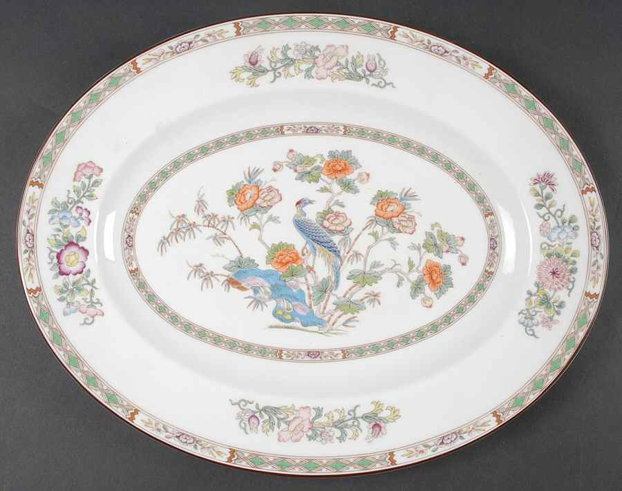 Kutani Crane 14" Oval Serving Platter by Wedgwood-1