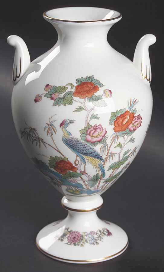 Kutani Crane 8" Urn Shaped Vase by Wedgwood-1