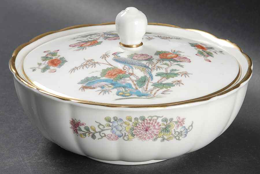 Kutani Crane Murray Dish with Lid by Wedgwood-1