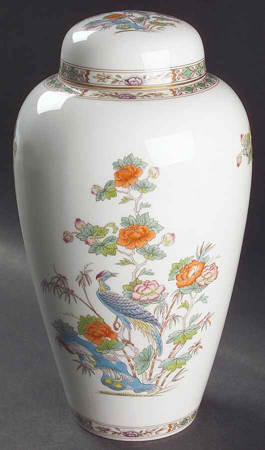 Kutani Crane Ginger Jar & Lid by Wedgwood-1