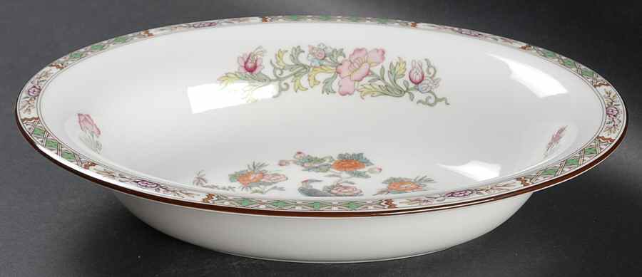 Kutani Crane 9" Oval Vegetable Bowl by Wedgwood-1