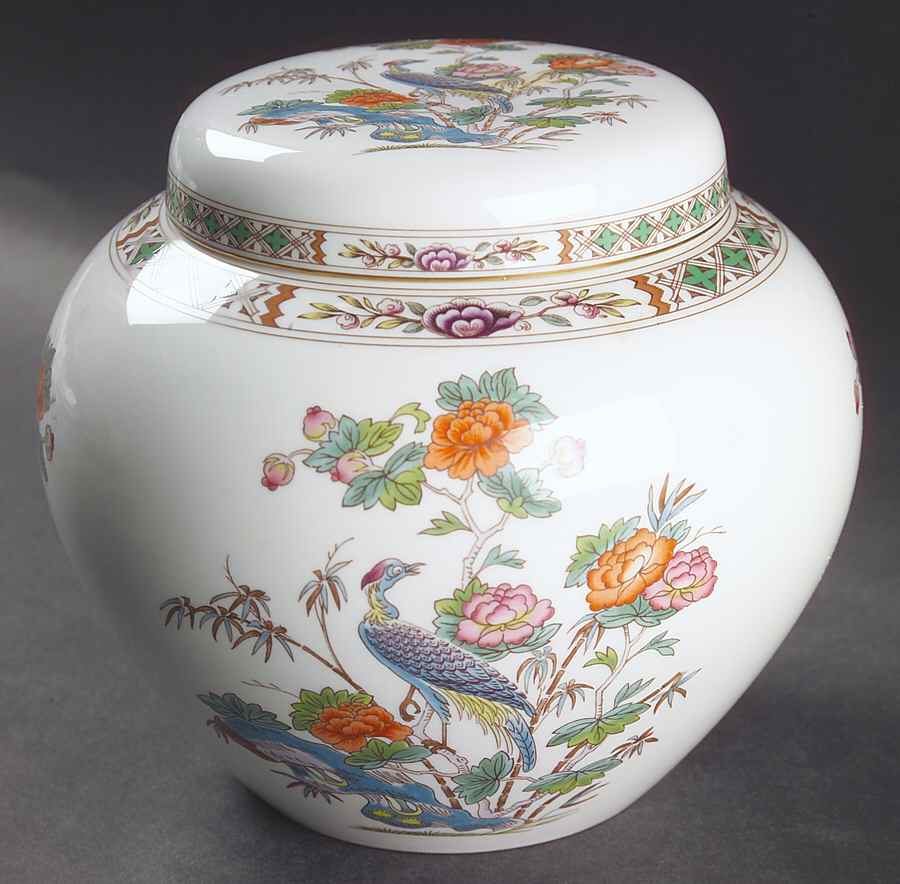 Kutani Crane Ginger Jar & Lid by Wedgwood-1