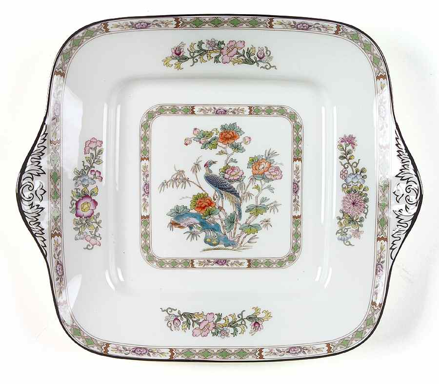 Kutani Crane Square Handled Cake Plate by Wedgwood-1