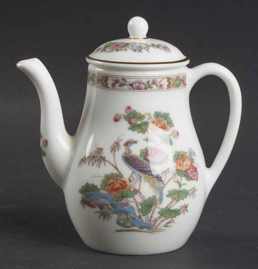 Kutani Crane Miniature Coffee Pot & Lid by Wedgwood-1