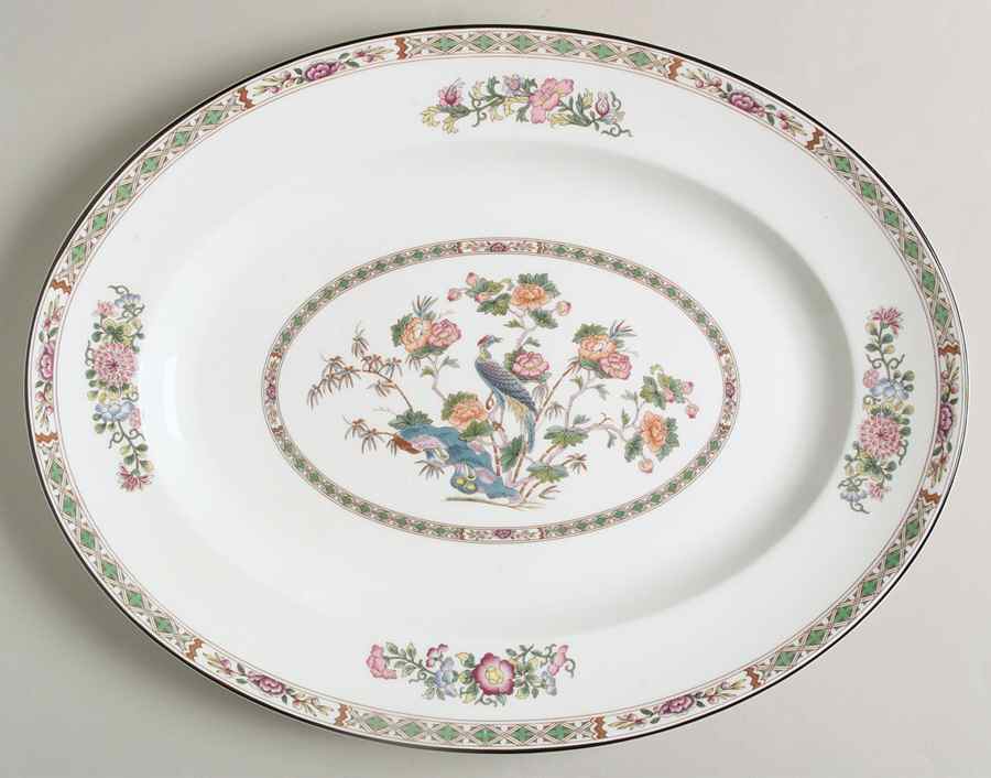 Kutani Crane 17" Oval Serving Platter by Wedgwood-1