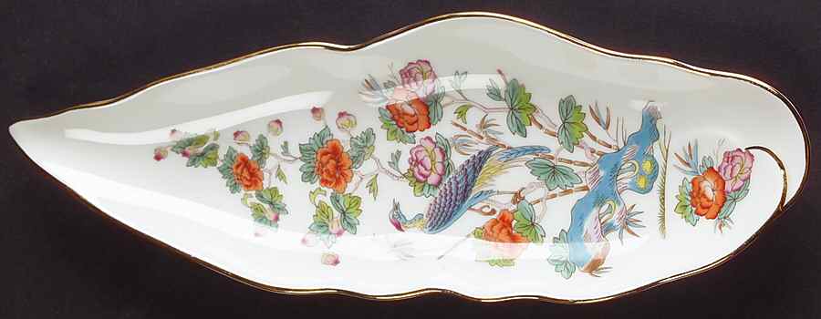 Kutani Crane Leaf Tray by Wedgwood-1