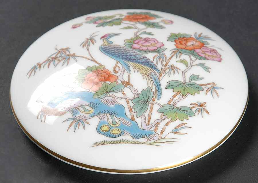 Kutani Crane Lid for 3" Round Fluted Box by Wedgwood-1