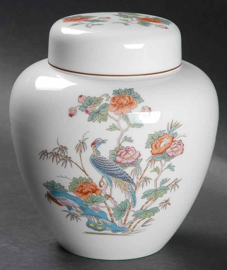 Kutani Crane Ginger Jar & Lid by Wedgwood-1