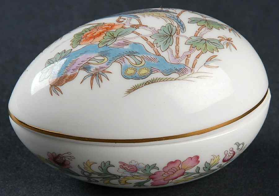 Kutani Crane Small Egg Box & Lid by Wedgwood-1