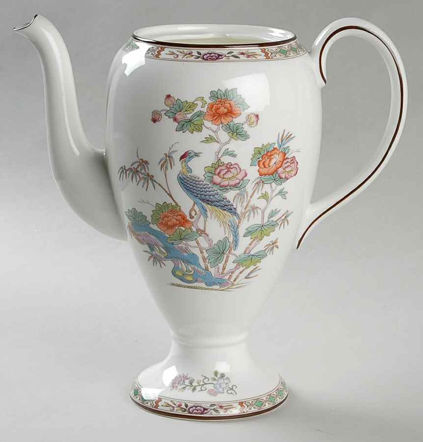 Kutani Crane Coffee Pot No Lid by Wedgwood-1
