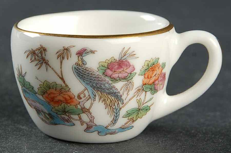 Kutani Crane Miniature Cup Only by Wedgwood-1