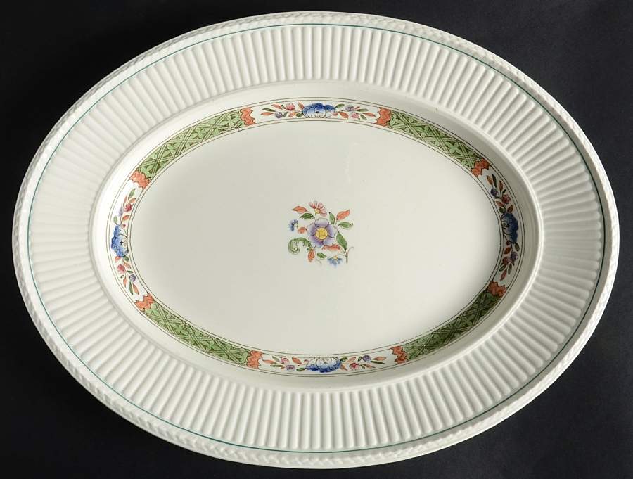 Ku Tani (Edme Shape) 15" Oval Serving Platter by Wedgwood-1