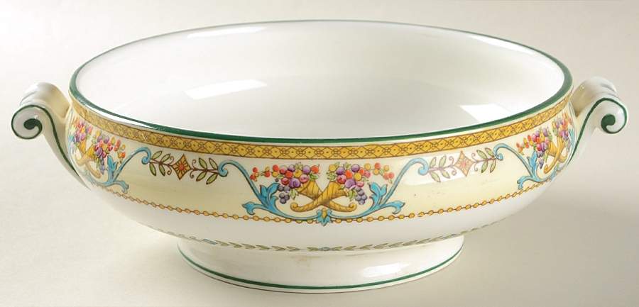 Kynance (Center and Laurel Band) Round Vegetable No Lid by Wedgwood-1