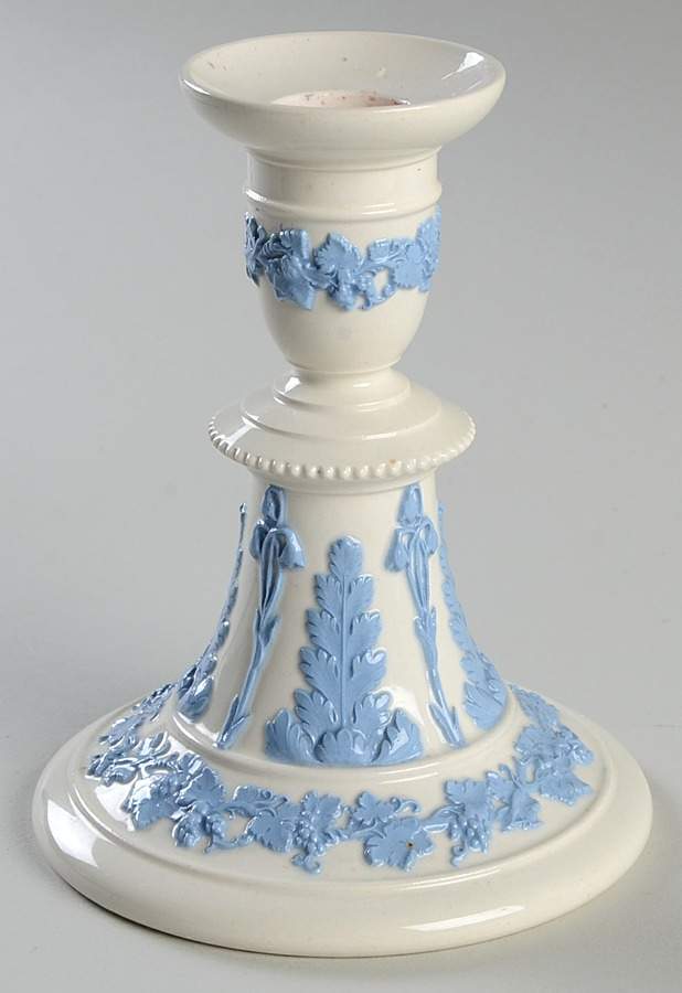 Lavender on Cream Color (Plain) 5" Candlestick by Wedgwood-1