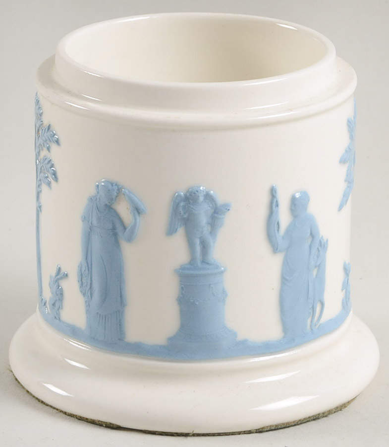 Lavender on Cream Color (Plain) Cigarette Jar No Lid by Wedgwood-1