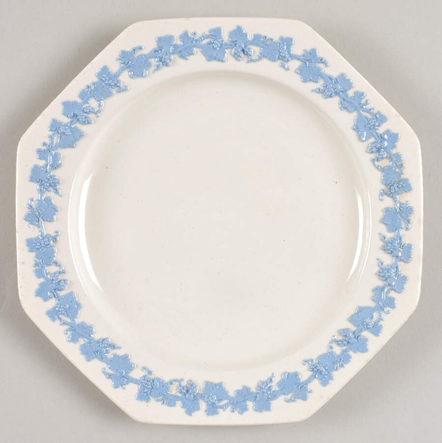 Lavender on Cream Color (Plain) Octagonal Dessert Plate by Wedgwood-1