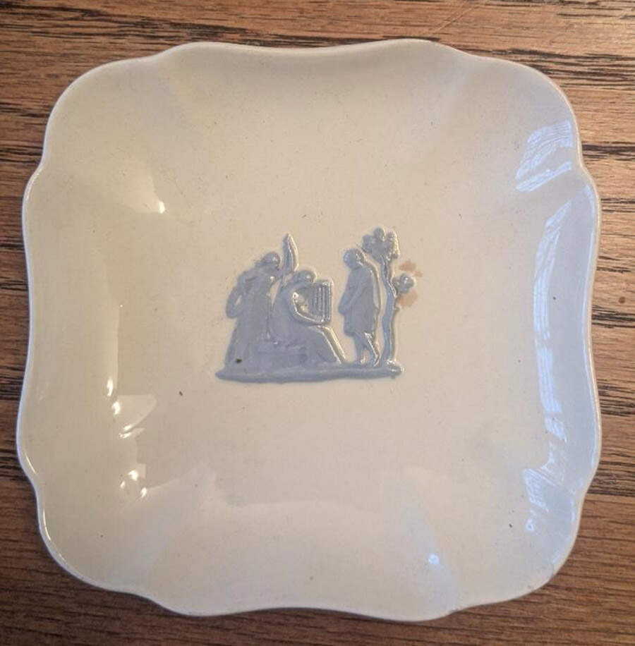Lavender on Cream Color (Plain) Square Tray by Wedgwood-1