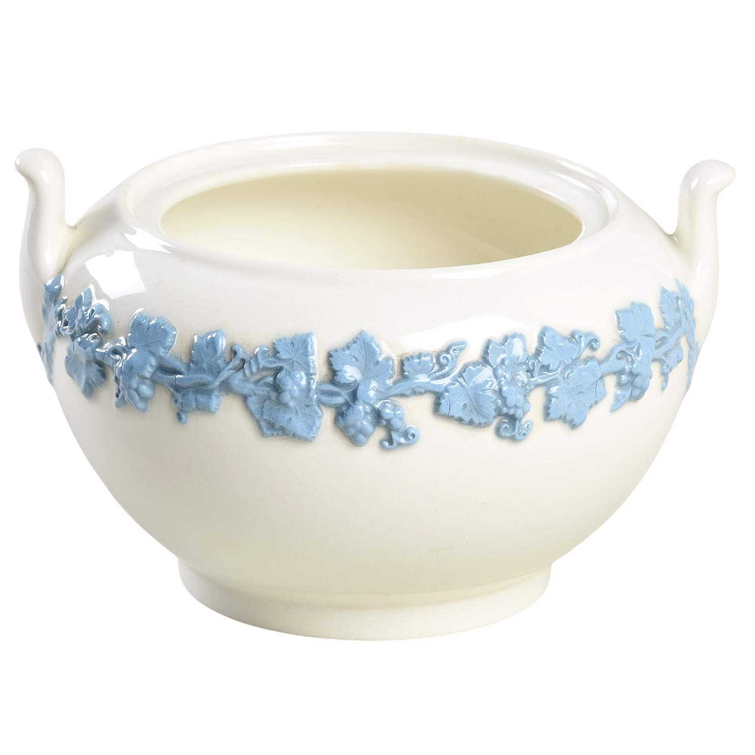 Lavender on Cream Color (Plain) 146 Shape Sugar Bowl No Lid by Wedgwood-1